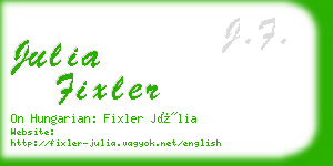 julia fixler business card
